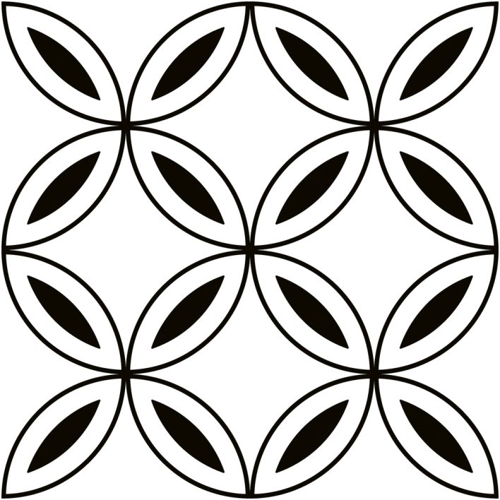 Stream геометрия (лепестки) белый